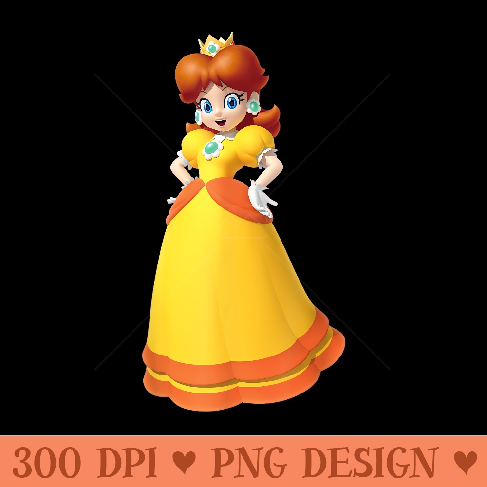 Super Mario Princess Daisy 3D Poster - High Resolution PNG download - Perfect for Creative Projects
