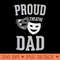 Proud Theatre Dad Theater Love Drama Mask Parent - Digital PNG Artwork - Spice Up Your Sublimation Projects