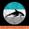 Orca Killer Whale Retro For Men  Girls - PNG download for graphic design - Unlock Vibrant Sublimation Designs