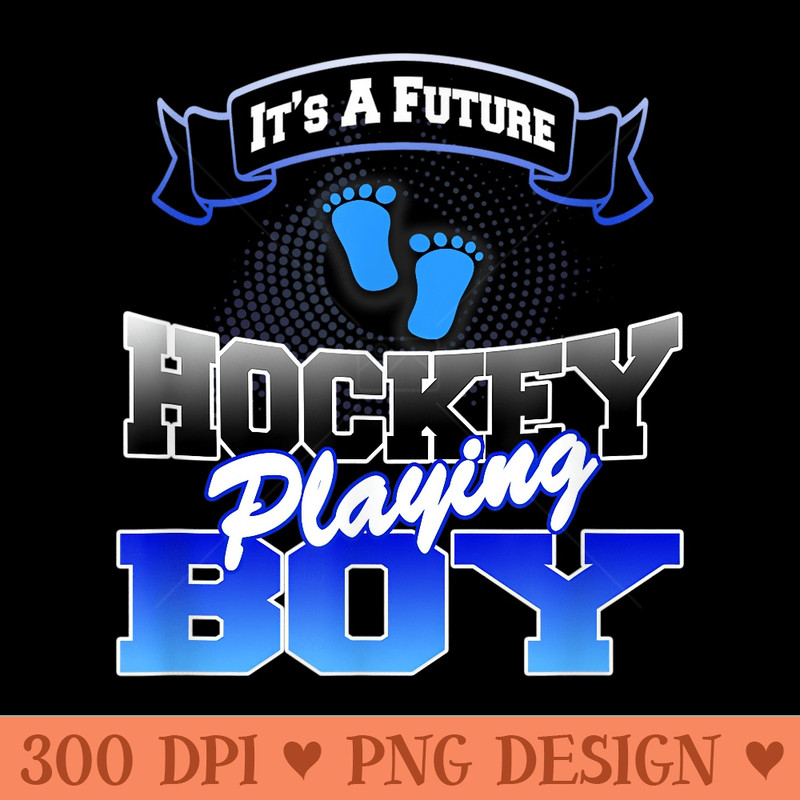 Gender Reveal Future HOCKEY Player - Ready To Print PNG Designs - Trendsetting And Modern Collections