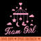 Gender Reveal Party Team Girl Raglan Baseball - Digital PNG Artwork - Premium Quality PNG Artwork