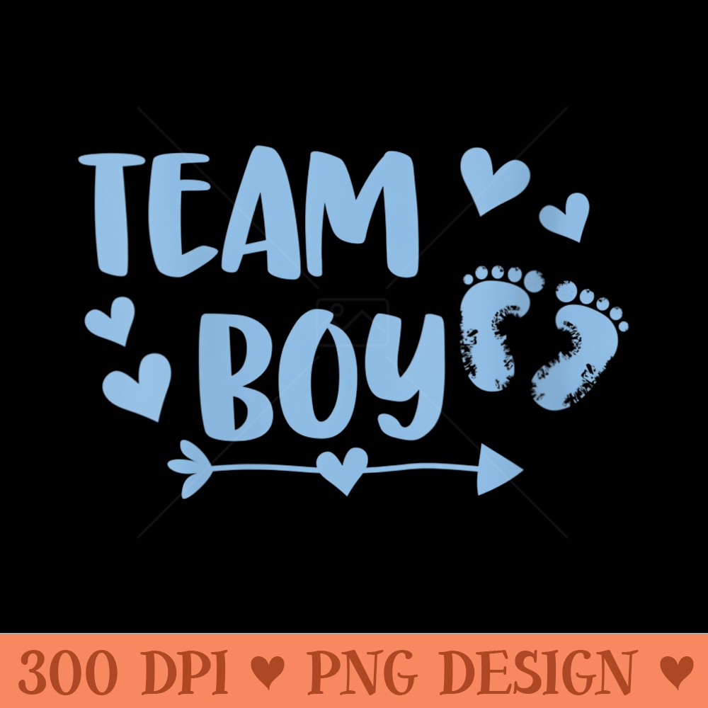 s Team Gender Reveal Baby Shower Blue Feet Arrow - Clipart PNG - Transform Your Sublimation Creations