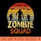 Vintage Zombie Squad Matching Scary Team Girl Halloween - PNG download with transparent background - Easy To Print And User Friendly Designs