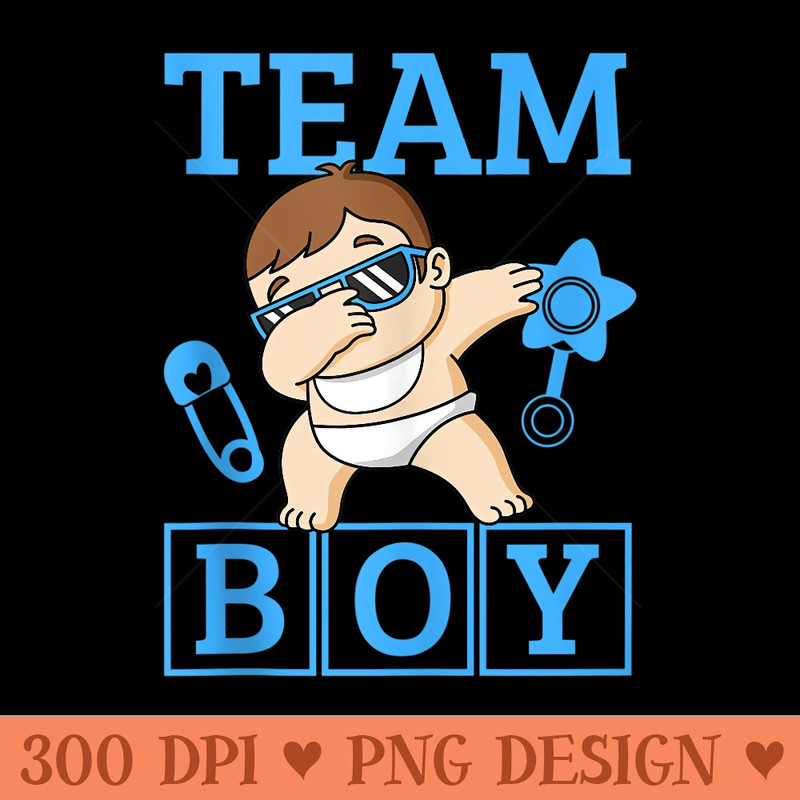 Dabbing Baby Matching Outfit Team Gender Reveal - Vector PNG download - Perfect for Personalization