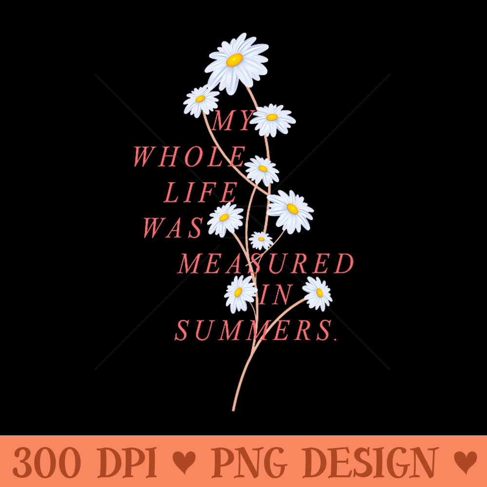 The Summer I Turned Pretty Vertical Daisy Premium - Printable PNG Images - Enhance Your Apparel