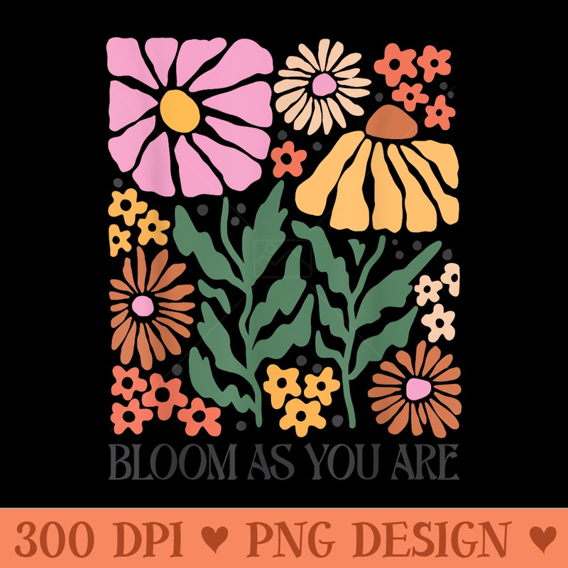 Boho Summer Flower Botanical Nature Lover Floral Wildflower - PNG image download - Stunning Sublimation Graphics