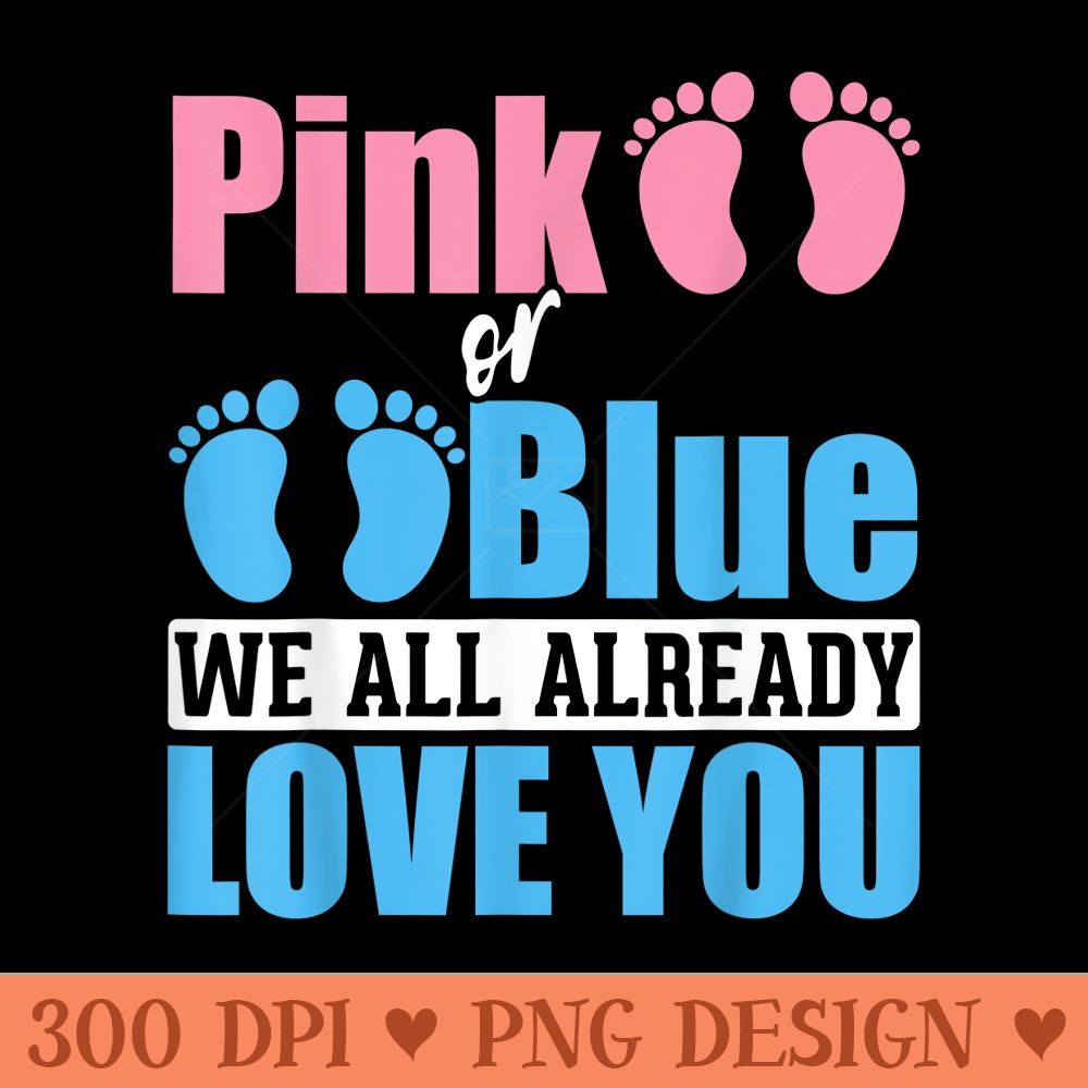 Baby Party Pink Or Blue Baby Shower Gender Reveal Party - Modern PNG designs - Premium Quality PNG Artwork