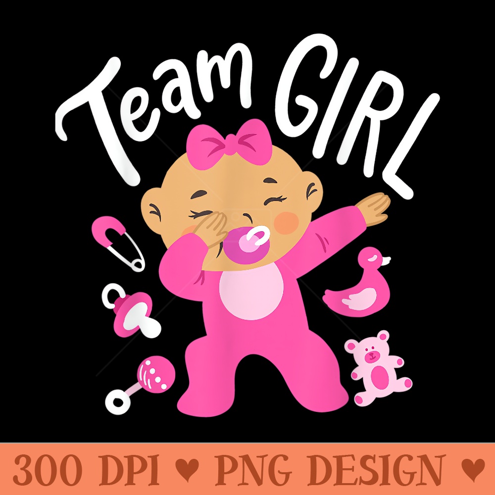 Team Girl Gender Reveal Dabbing - High Resolution PNG download - Quick And Seamless Download Process