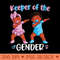 Keeper Of The Gender Reveal Black Baby Announcement Premium - PNG Download - Bold & Eye Catching