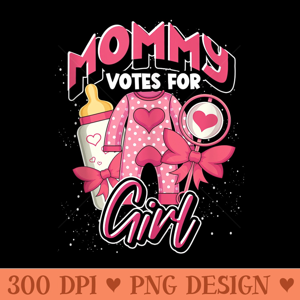 Mommy Team Girl Baby Party Baby Shower Mom Gender Reveal - Transparent PNG download - Stunning Sublimation Graphics