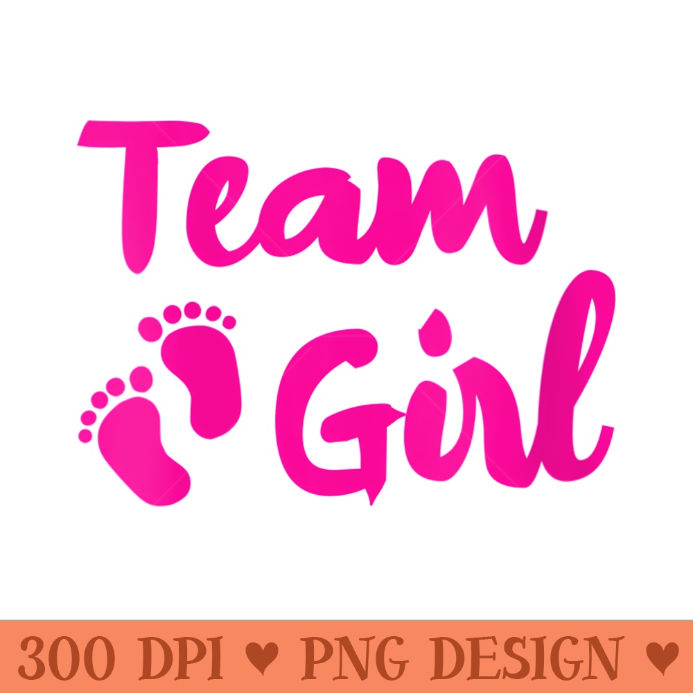 s Gender Reveal Party Team Girl Pregnancy Announcement - Clipart PNG - Versatile And Customizable Designs