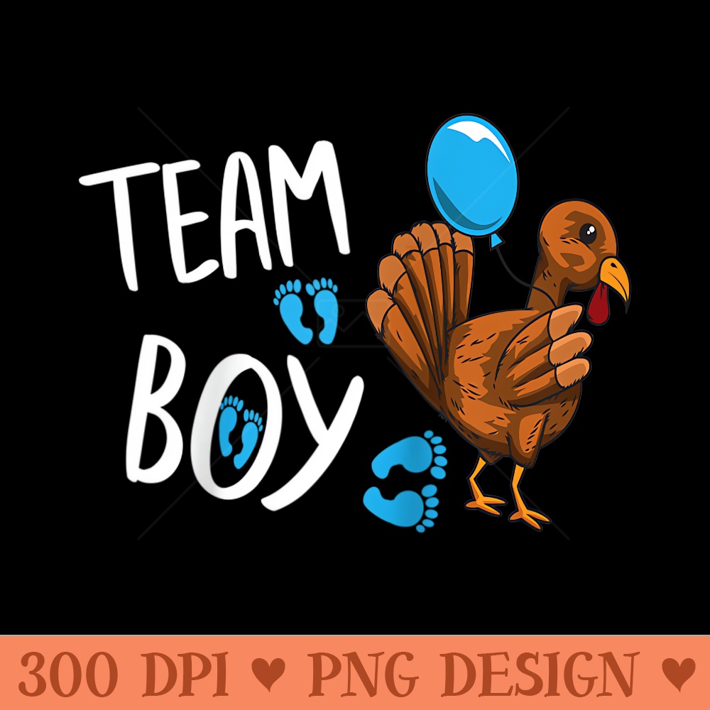 Team Gender Reveal Baby Shower Announcement Turkey Raglan Baseball - PNG Clipart - Unlock Vibrant Sublimation Designs