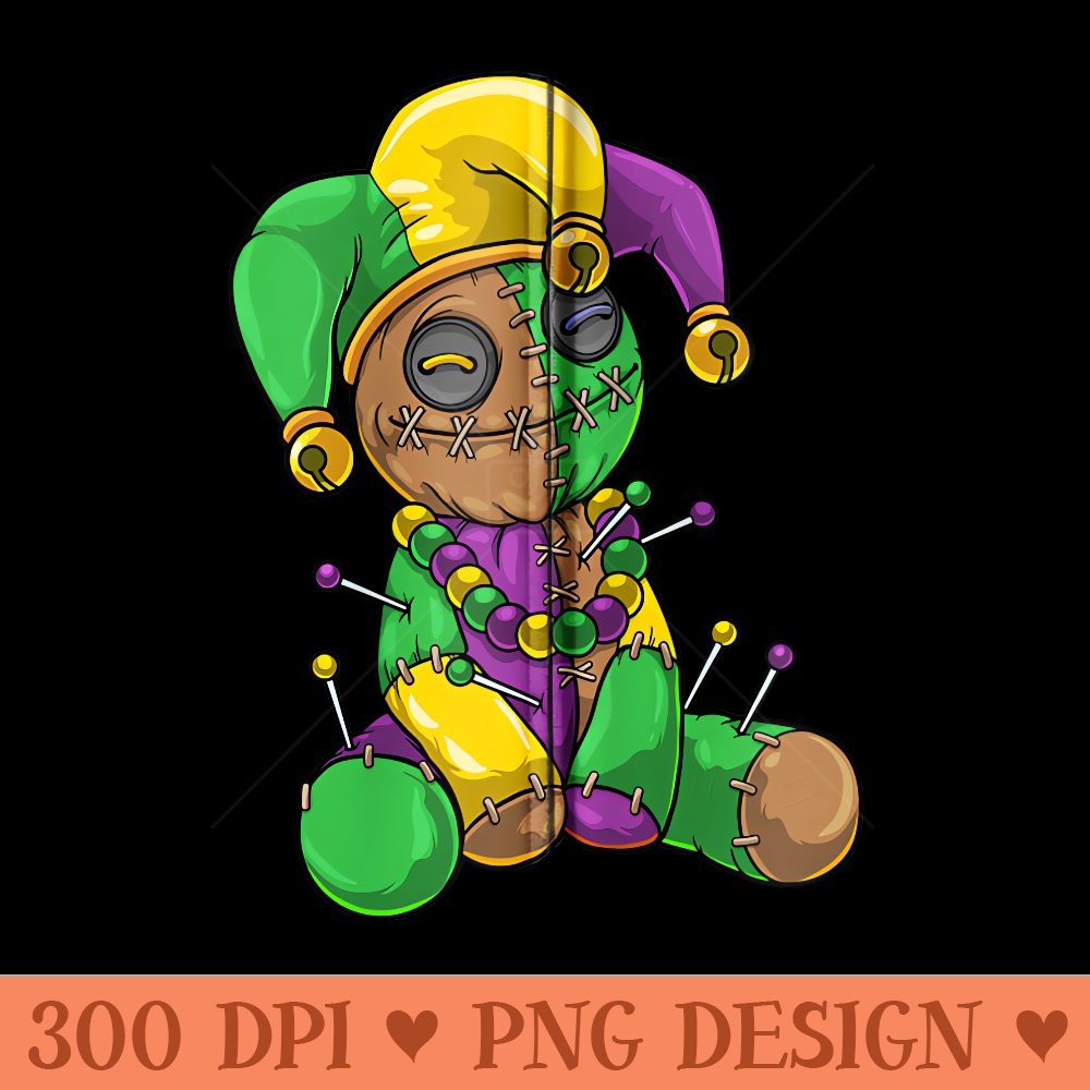 Mardi Gras Voodoo Doll Funny Pastel Goth Carnival - High Resolution PNG Designs - Easy To Print And User Friendly Designs
