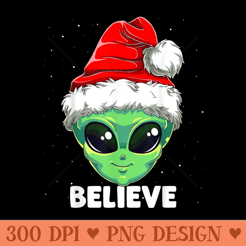 Christmas Alien Santa Funny UFO Santa Hat Xmas - PNG Clipart for Graphic Design - Versatile And Customizable Designs