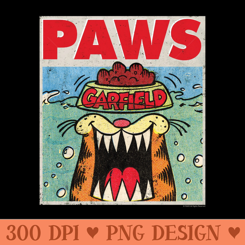 Garfield Paws - Printable PNG Graphics - Vibrant and Eye-Catching Typography