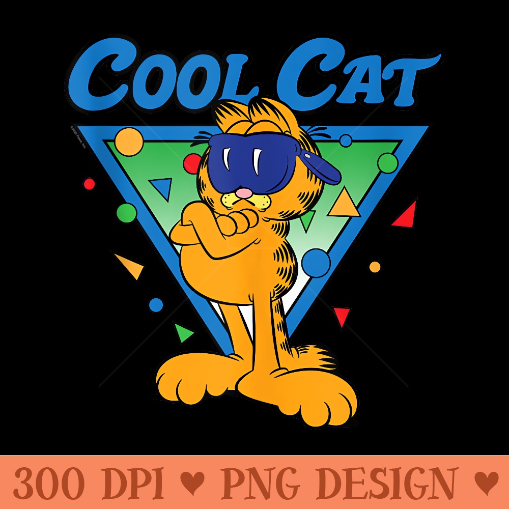 Garfield Cool Cat - Ready To Print PNG Designs - Create with Confidence