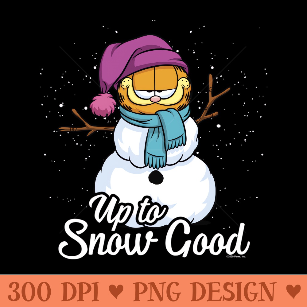 Garfield Up To Snow Good Garfield Snowman Sweatshirt - PNG Clipart - Transform Your Sublimation Creations