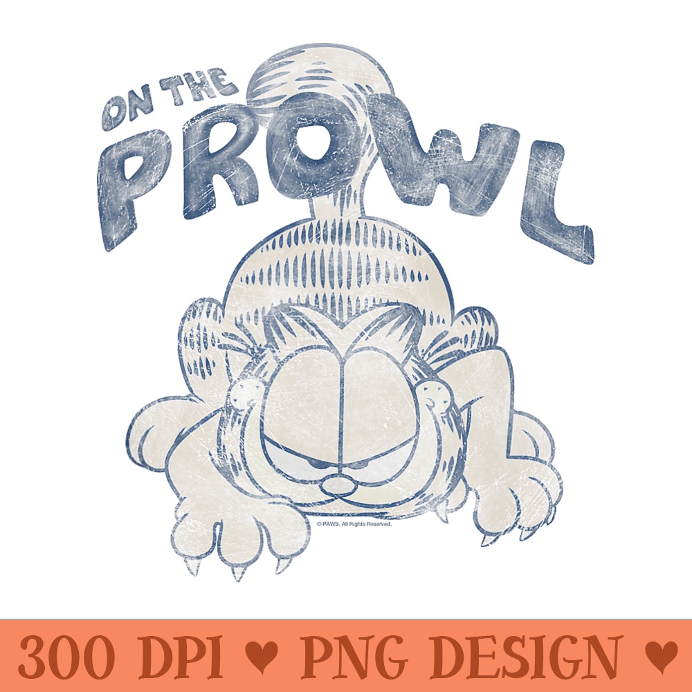 Garfield Prowl - Exclusive PNG designs - High Resolution And Print-Ready Designs