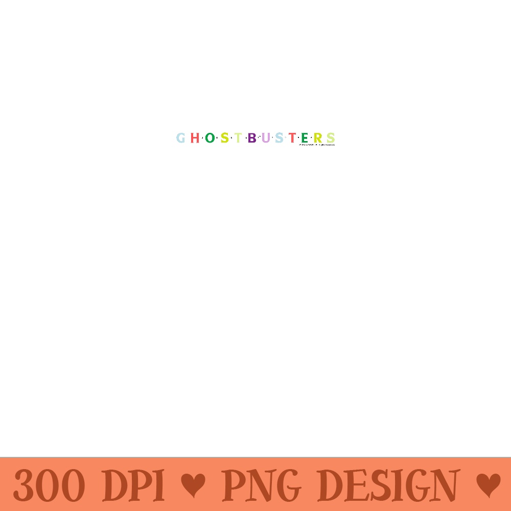 Ghostbusters Colorful Text Logo - Sublimation PNG Designs - Lifetime Access To Purchased Files
