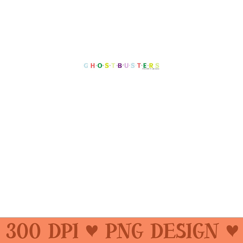 Ghostbusters Colorful Text Logo - Sublimation PNG Designs - Lifetime Access To Purchased Files