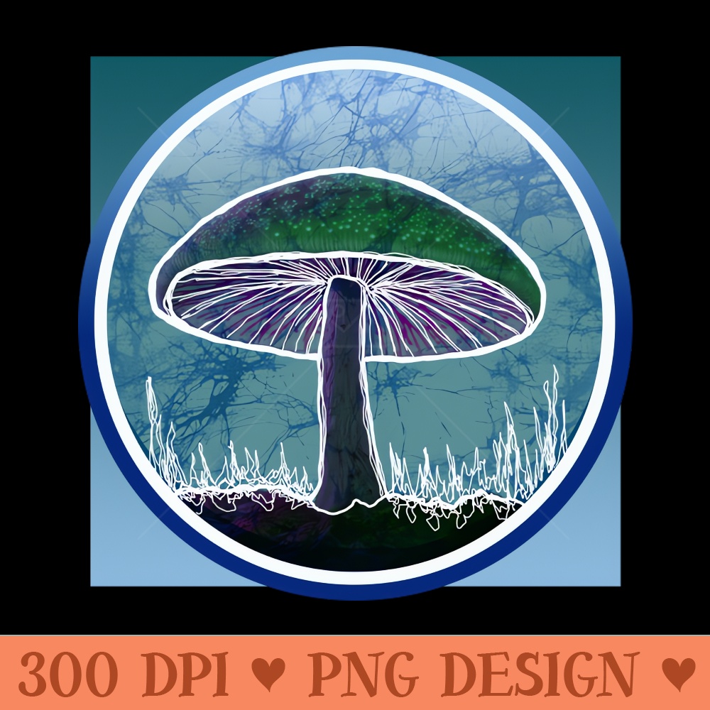 Mushroom Batik Style Deadhead Design - Printable PNG Images - Bring Your Designs to Life