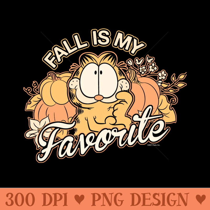 Garfield Fall Is My Favorite Autumn Pumpkin Patch Sweatshirt - Sublimation PNG Designs - Transform Your Sublimation Creations