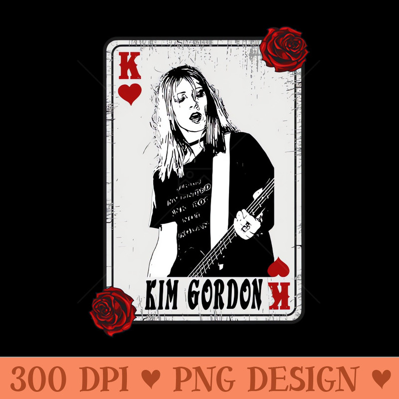 Vintage Card Kim Gordon - Trendy PNG Designs - Bold & Eye Catching