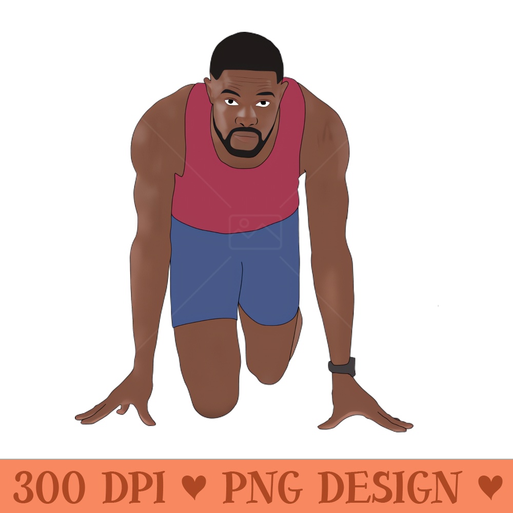 Raj Benjamin 400m Minimalist Sprinter Hurdler - PNG clipart download - Perfect for Creative Projects