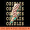Aesthetic Design Orioles Vintage Styles Baseball - Beautiful PNG download - Premium Quality PNG Artwork