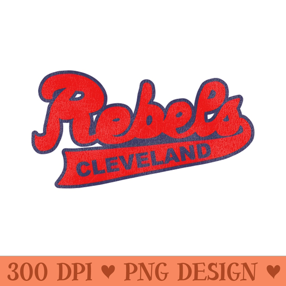 Defunct Cleveland Rebels Basketball Team - PNG download with transparent background - Perfect for Sublimation Mastery