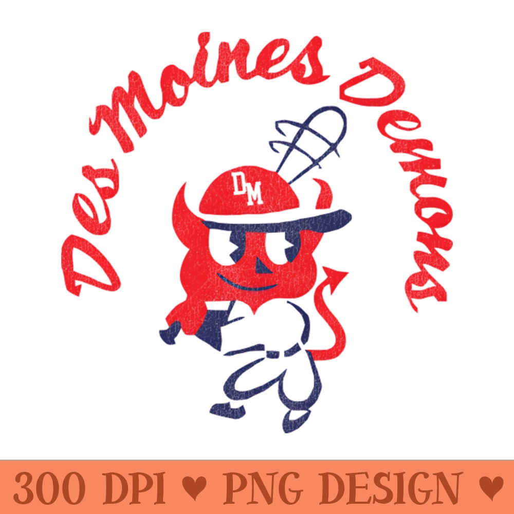 Des Moines Demons Baseball Team - Trendy PNG Designs - Trendsetting And Modern Collections