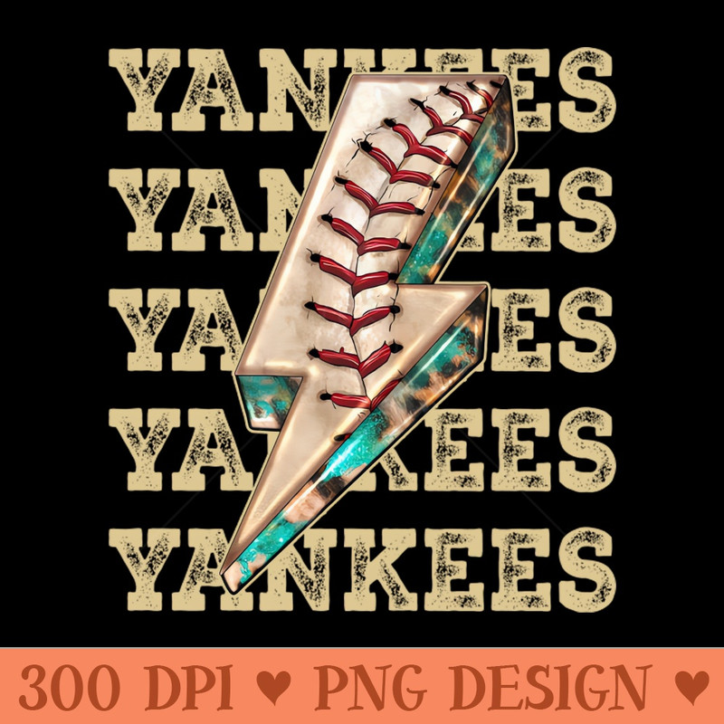 Aesthetic Design Yankees Vintage Styles Baseball - PNG Templates - Premium Quality PNG Artwork