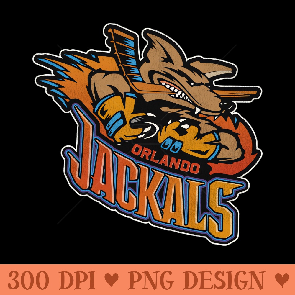 Defunct Orlando Jackals Roller Hockey - Clipart PNG - Unlock Vibrant Sublimation Designs