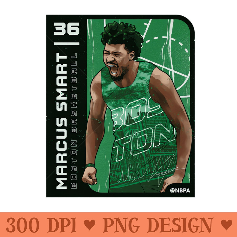 Marcus Smart Boston Card - Vector PNG Clipart - Eco Friendly And Sustainable