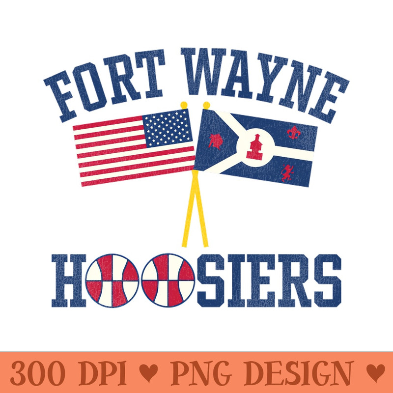 Defunct Fort Wayne Hoosiers Basketball Team - PNG Templates - Perfect for Creative Projects