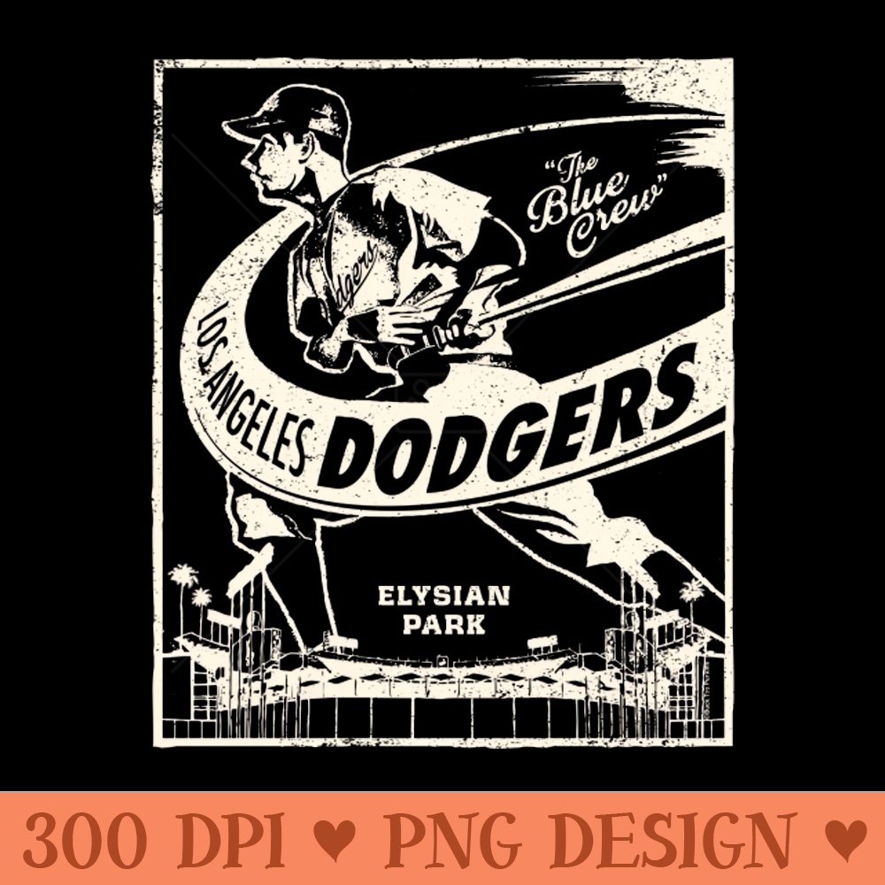 Vintage Dodger Batter by Buck - Printable PNG Graphics - Revolutionize Your Designs