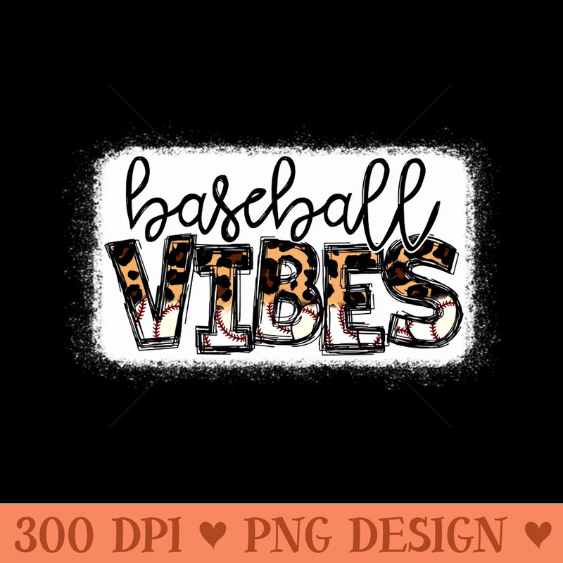 Baseball Vibes Leopard Baseball Mom - PNG download - Quick And Seamless Download Process