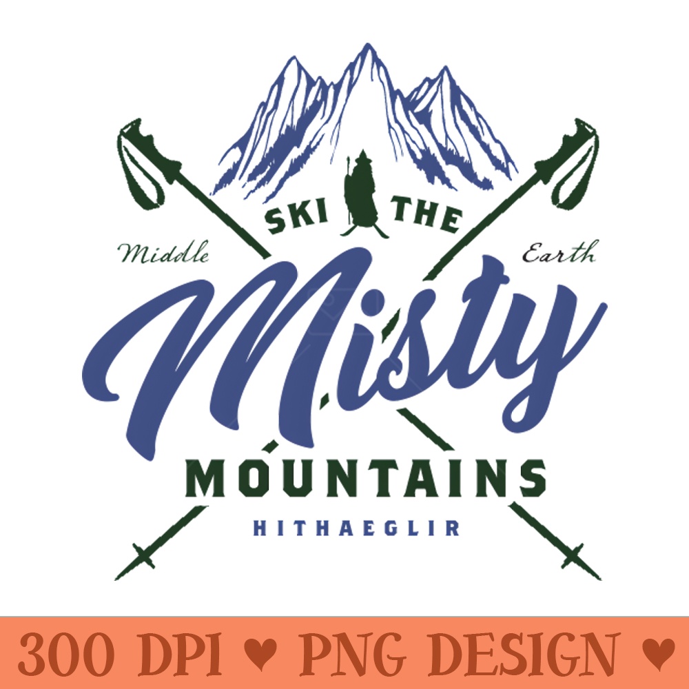 Misty Mountains - Digital PNG Artwork - Limited Edition And Exclusive Designs