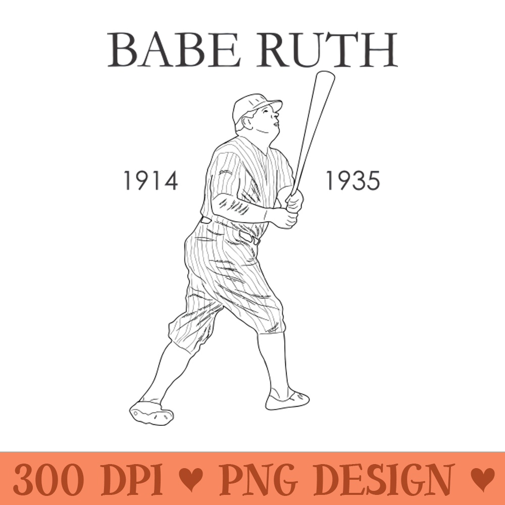 ruth baseball - Free PNG download - Limited Edition And Exclusive Designs