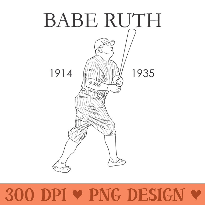 ruth baseball - Free PNG download - Limited Edition And Exclusive Designs