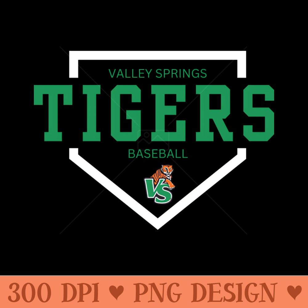 Valley Springs Baseball Green - Digital PNG Downloads - Revolutionize Your Designs