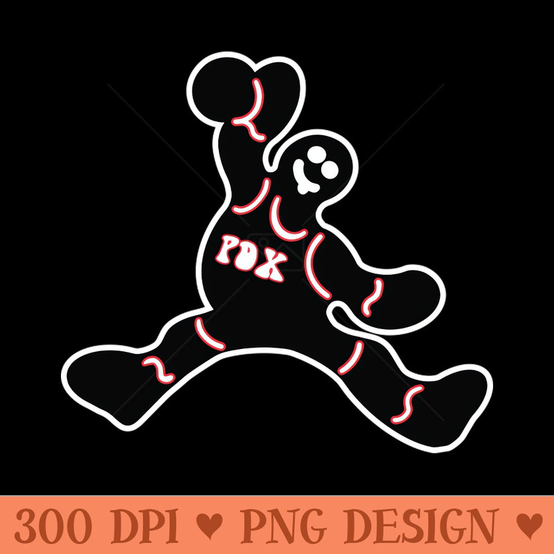 Jumping Portland Trail Blazers Gingerbread Man - Unique PNG Artwork - Perfect for Personalization