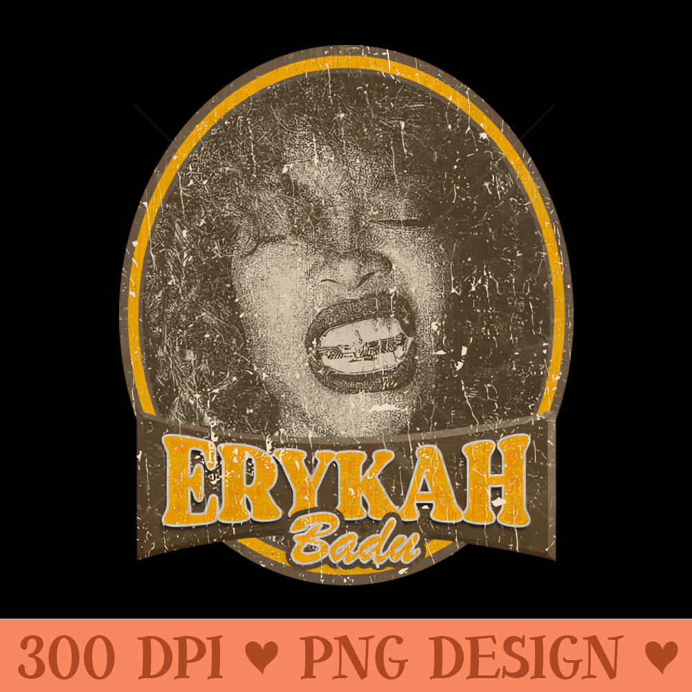 erykah badu 3 - Design PNG template - Perfect for Personalization
