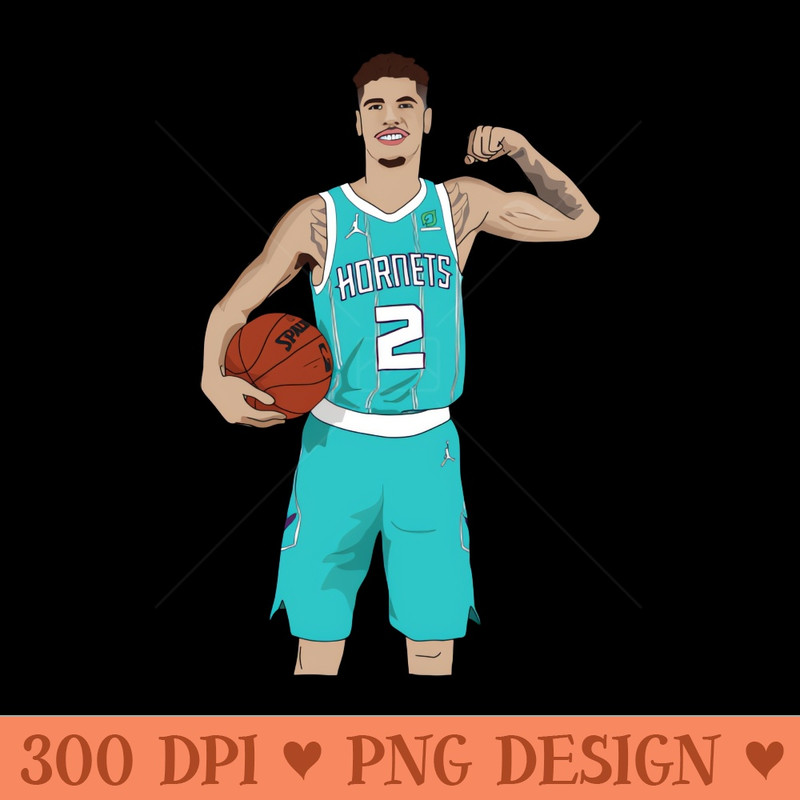 Lamelo Ball Charlotte Hornets - PNG image download - Easy To Print And User Friendly Designs