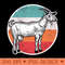 Vintage Retro Goat - Unique PNG Artwork - Perfect for Sublimation Art