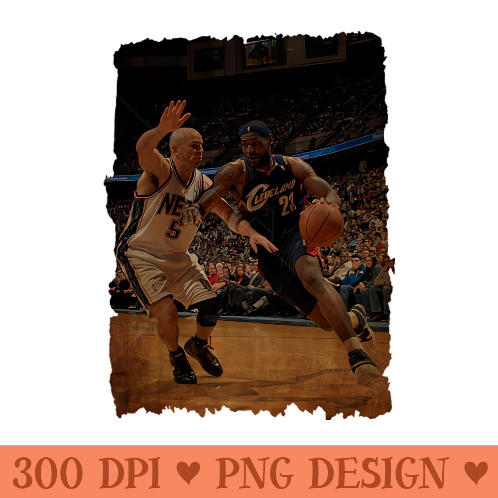 Jason d vs LeBron James Vintage - PNG design assets - Bring Your Designs to Life