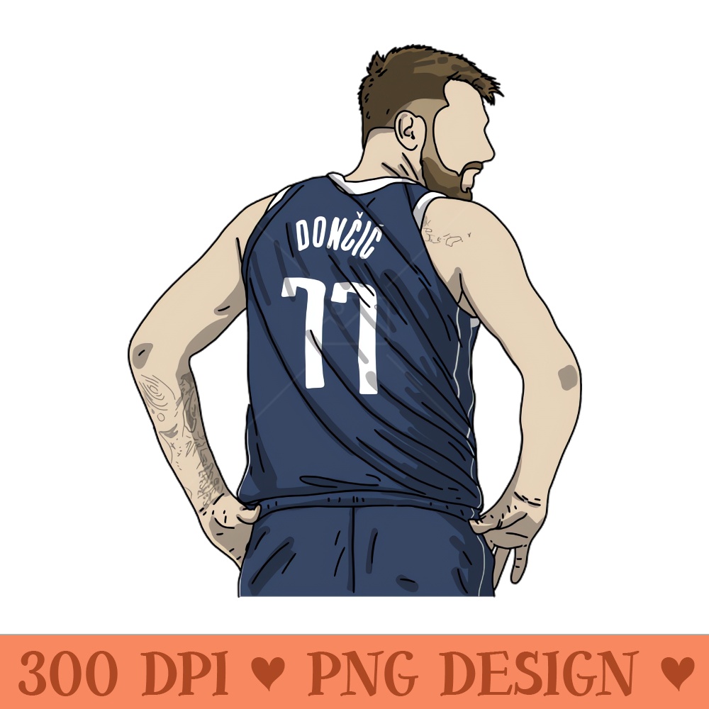 Luka Doncic Back - Clipart PNG - Perfect for Sublimation Mastery