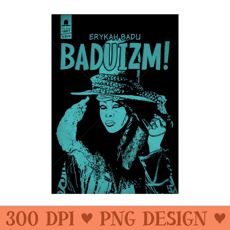 erykah badu retro design - PNG download - High Resolution And Print Ready Designs