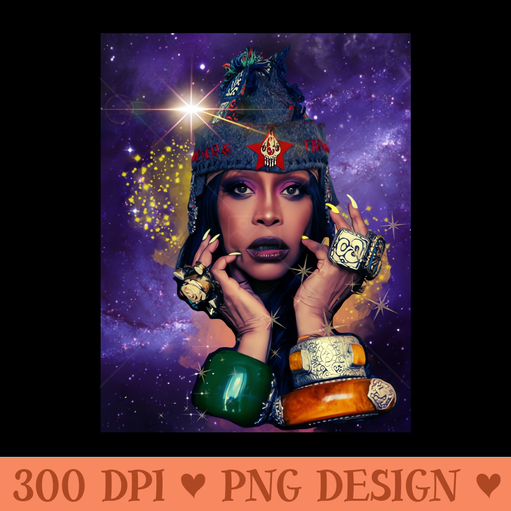 Badu in space - Digital PNG Downloads - Perfect for Personalization