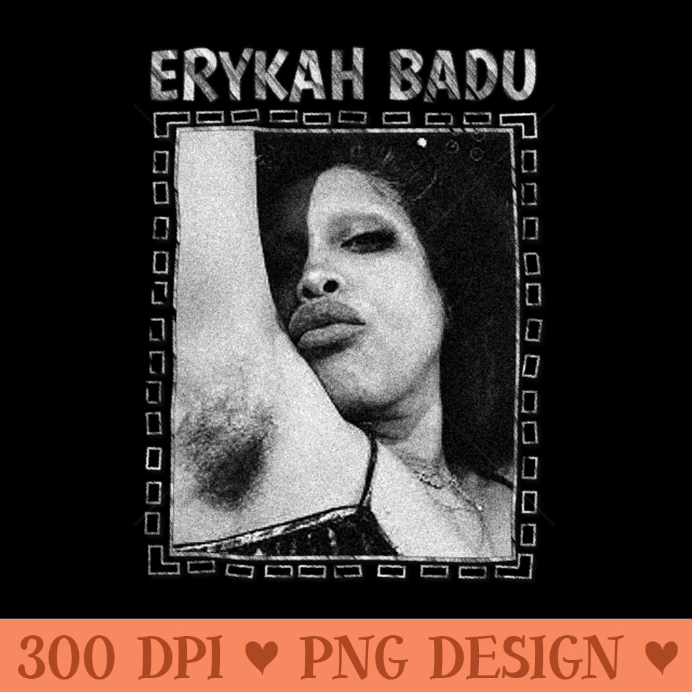 WHITE ART ERYKAH BADU KELEX MAMBU - PNG design downloads - Bold & Eye Catching